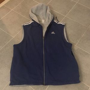 *Vintage* ADIDAS Zip Hoodie Vest REVERSIBLE XL